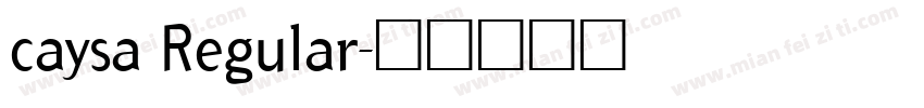 caysa Regular字体转换
